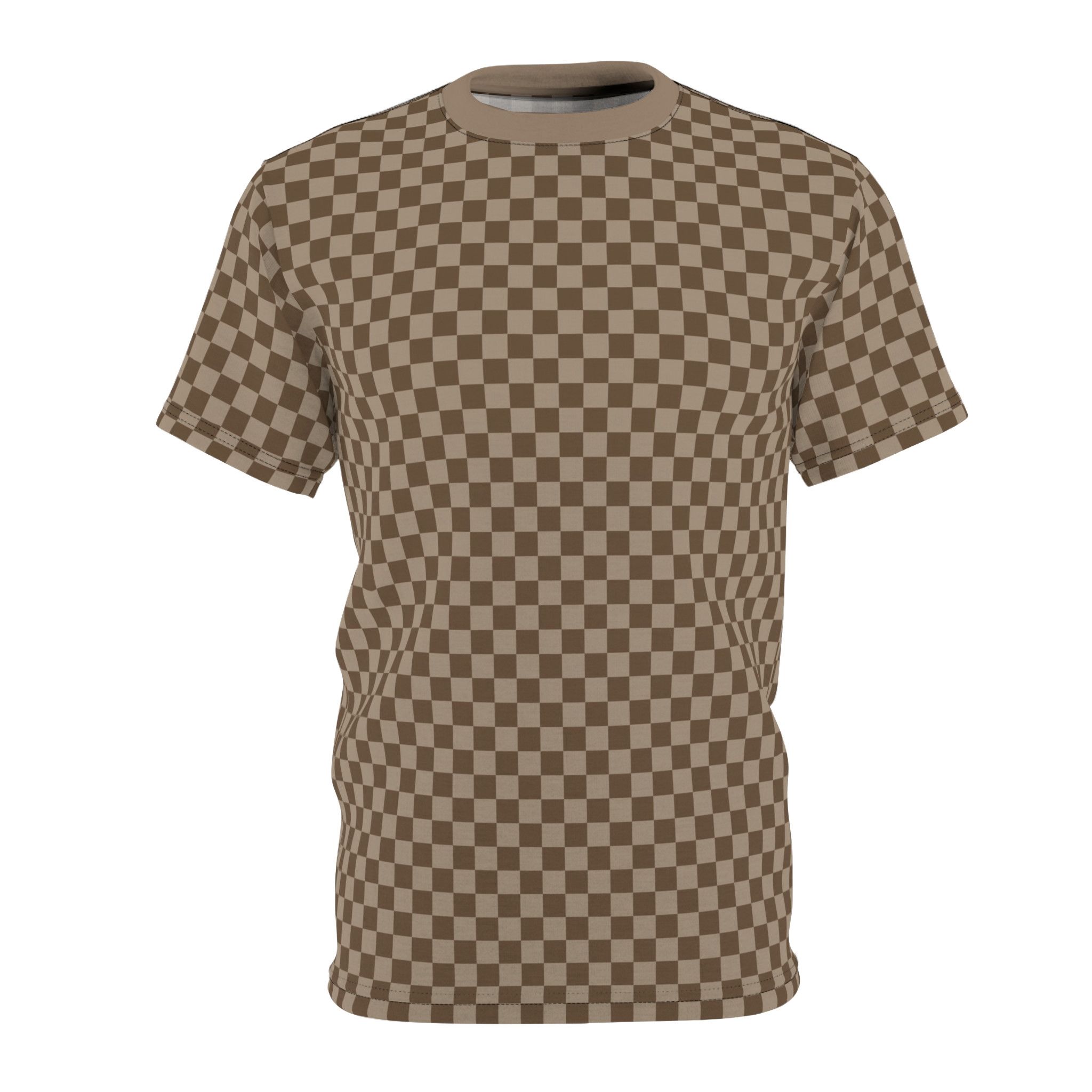 Other Brown Checker Print T-Shirt Size US XXL / EU 58 / 5 - 2 Thumbnail