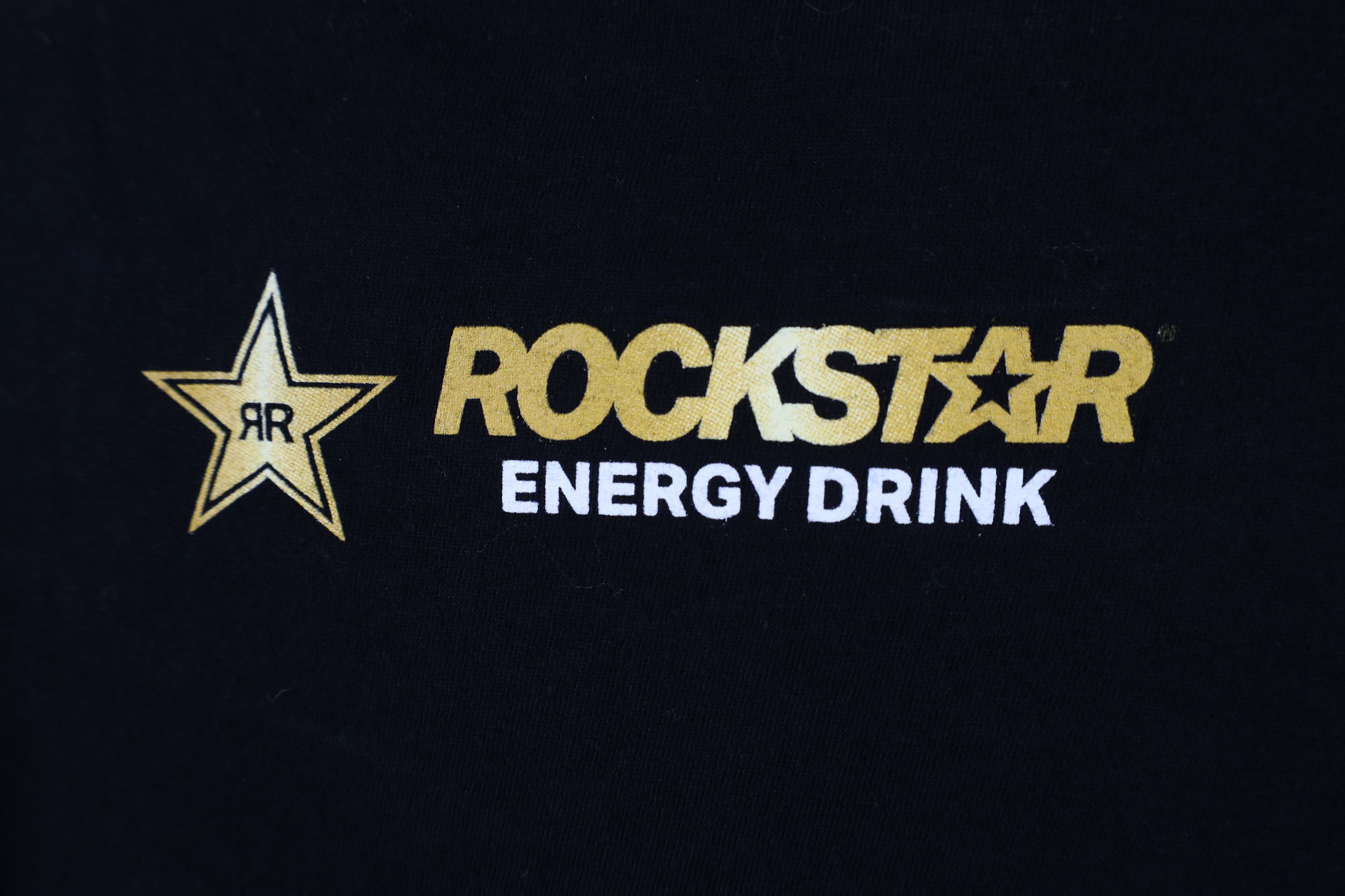 Vintage Rockstar Energy Drink Out Short Sleeve T-Shirt Black Cotton Size US XL / EU 56 / 4 - 6 Thumbnail