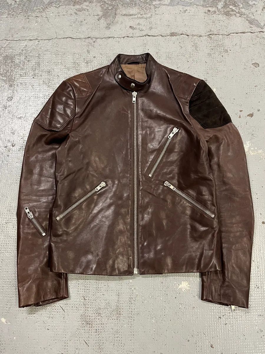 Acne Studios AW2011 Acne Padded Multi-Zips Biker Brown Leather Jacket Size US S / EU 44-46 / 1 - 1 Thumbnail