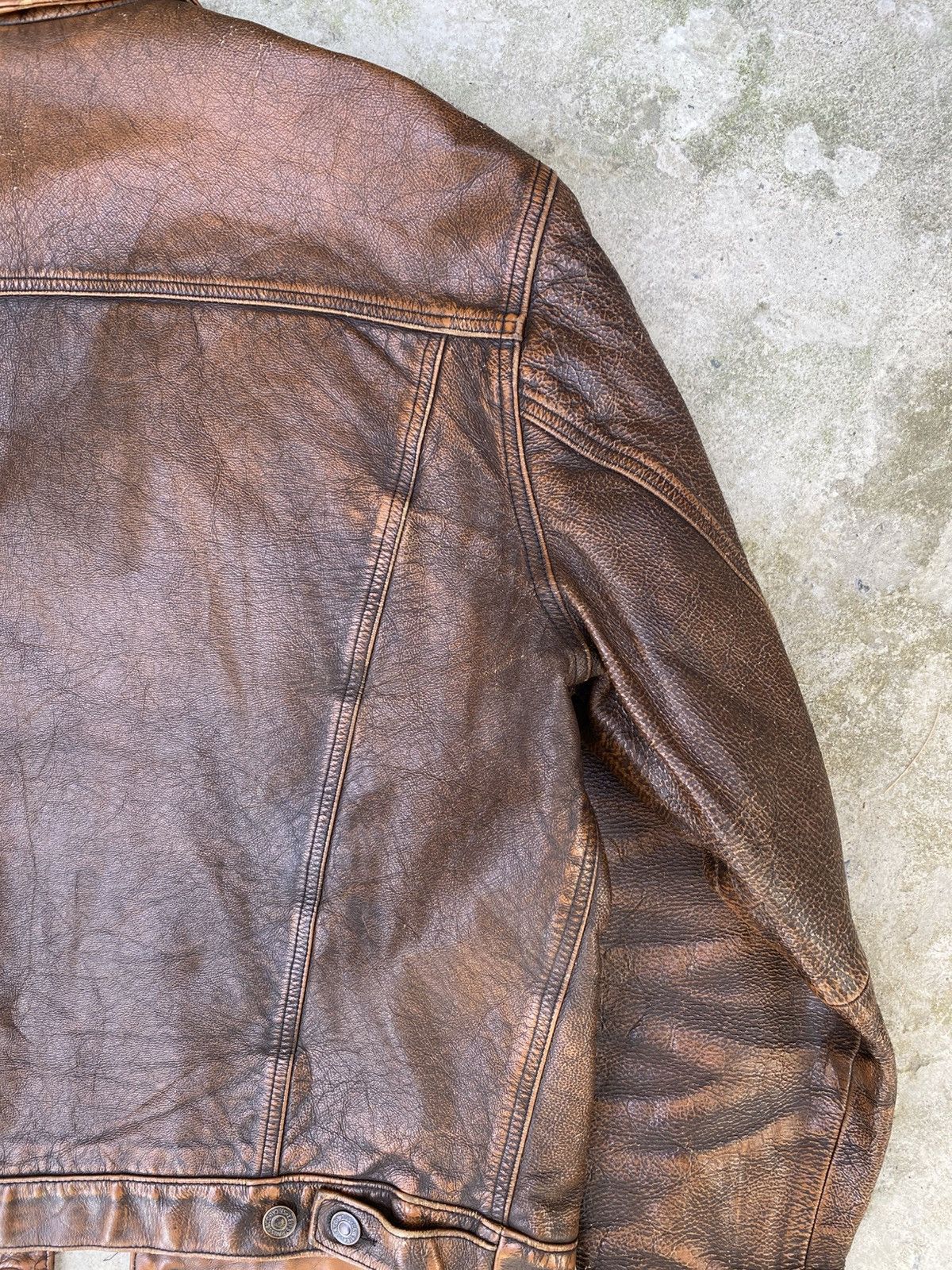 Levi's 1970s Long Horn Blanket-Lined Levis Trucker Jacket Size US L / EU 52-54 / 3 - 7 Thumbnail