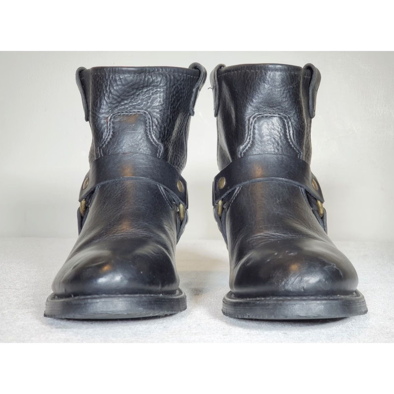 Vintage Double-H Boots Ladies Harness Black Leather Moto Western 5026 Women's US 7 M Boots Size US 7 / IT 37 - 6 Thumbnail