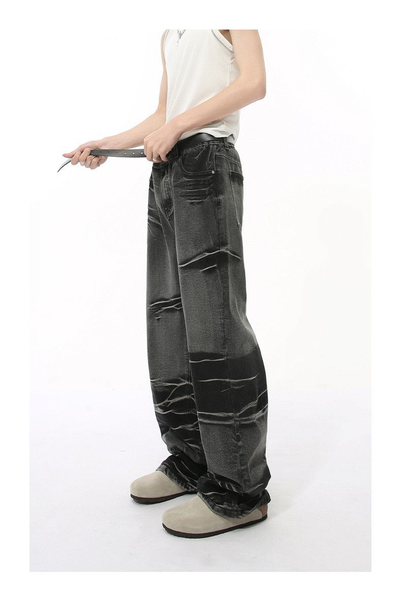 Japanese Brand × Jean High street tie-dye fashion straight casual jeans Size US 32 / EU 48 - 5 Thumbnail