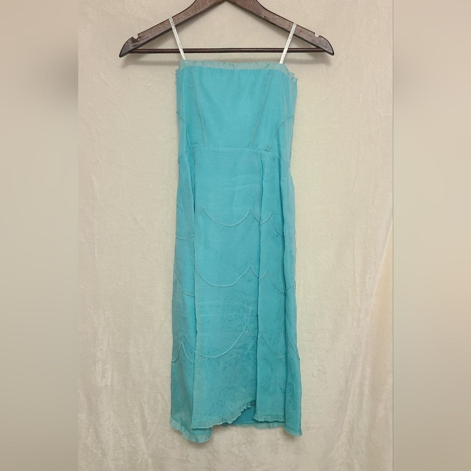 Nicole Miller Nicole Miller Collection Aqua Strapless Dress Size 2 Size XS / US 0-2 / IT 36-38 - 2 Thumbnail