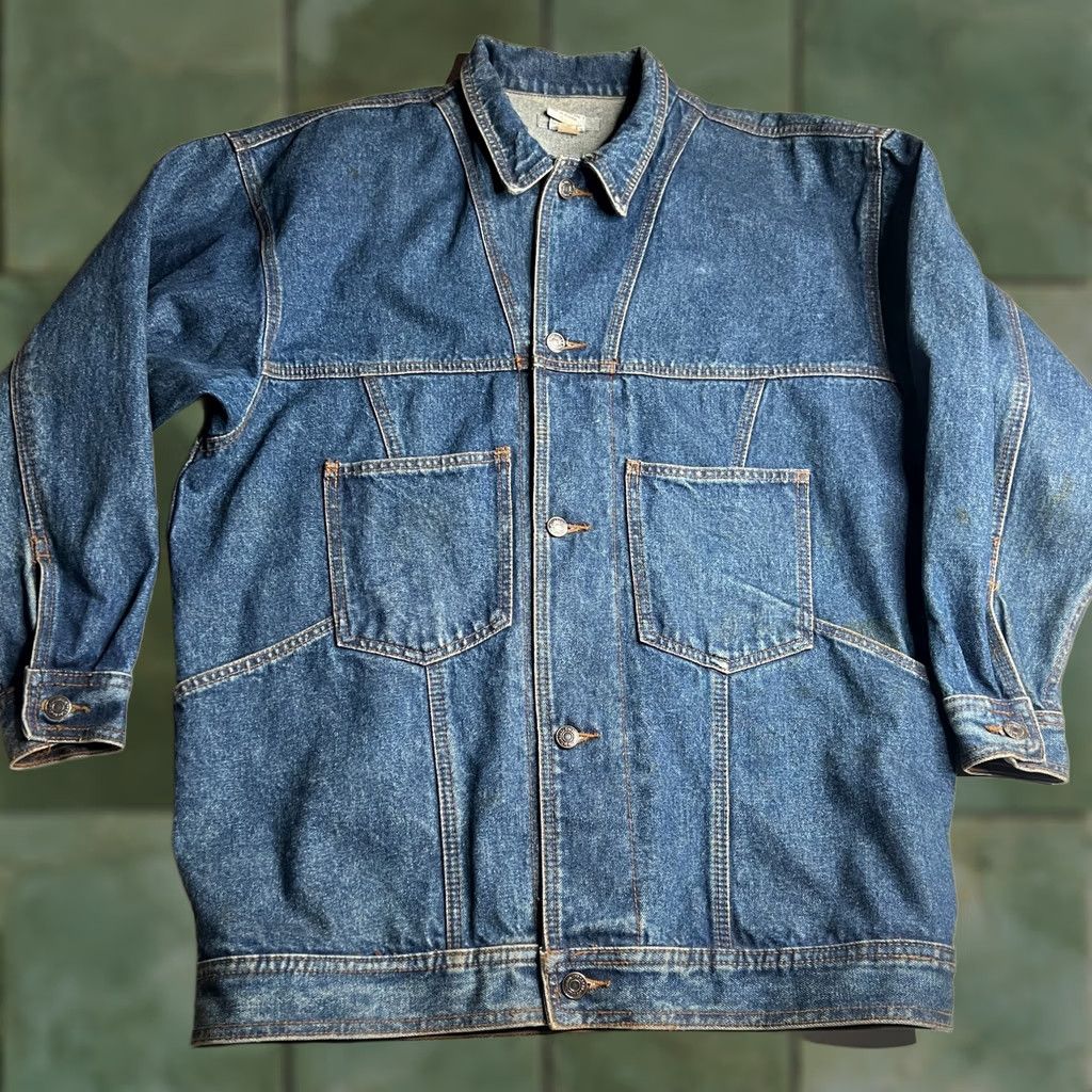 Jordache Vintage Jordache Denim Chore Jacket Mens L Blue 80s 90s Workwear Button Front Pocketed Classic Vintage Style Regular Fit Size US L / EU 52-54 / 3 - 1 Thumbnail