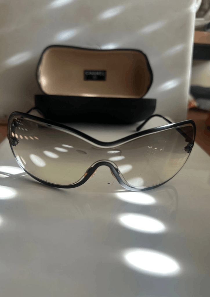 Chanel CHANEL Sunglasses Rimless Rhinestone 4017 Shields Size ONE SIZE - 2 Thumbnail