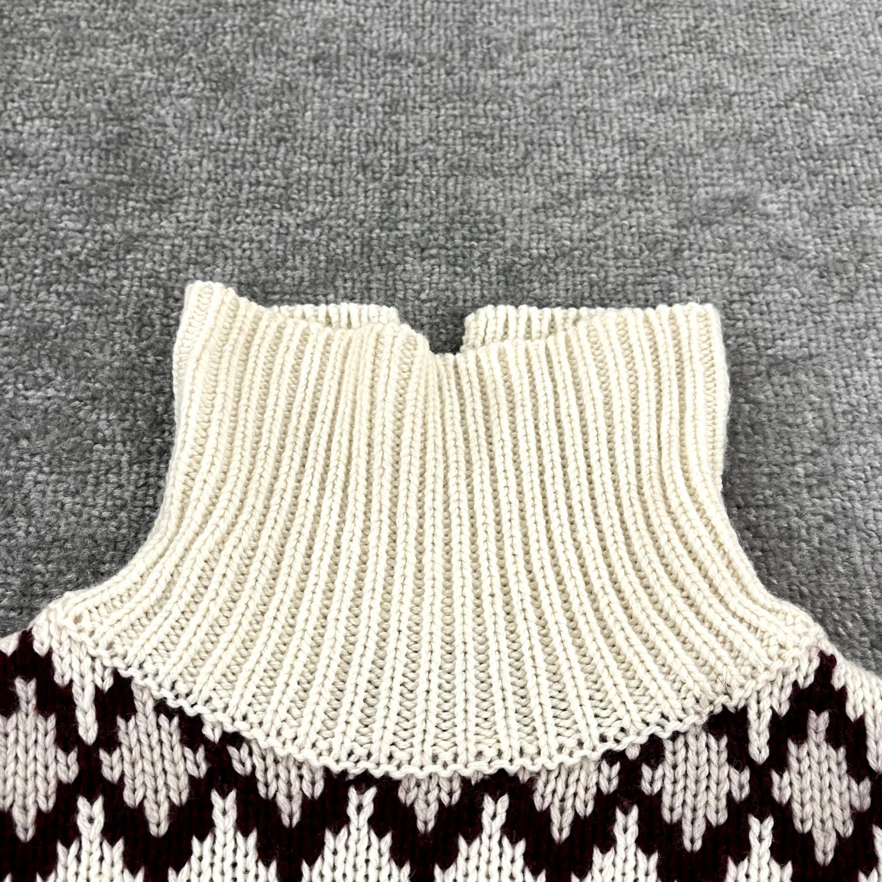 Rag & Bone RAG & BONE Sweater Womens XXS Ivory White Red Willow Fair Isle Wool Turtleneck Size XXS / US 00 / IT 34 - 3 Thumbnail