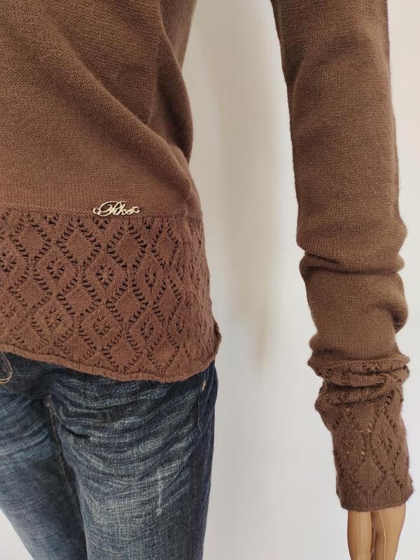 Designer Cacao Jumper Knitwear Openwork sz M Size M / US 6-8 / IT 42-44 - 7 Thumbnail