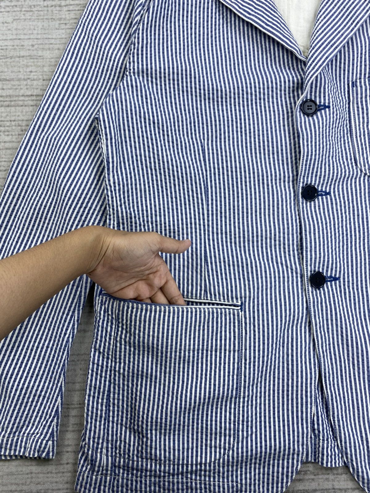 Big John × Japanese Brand × Vintage Vintage Big John Striped Blazer Style Jacket Size US M / EU 48-50 / 2 - 7 Thumbnail