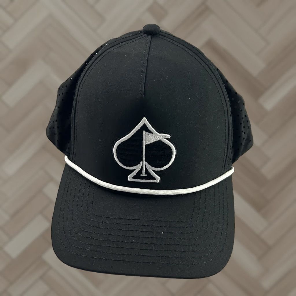 Roper Pins & Aces Adjustable Snapback Rope Golf Hat Men's Black Hat Men's Black Adjustable Snapback Rope Golf Hat Pins & Aces Rope Golf Hat Mens Black Size ONE SIZE - 1 Thumbnail