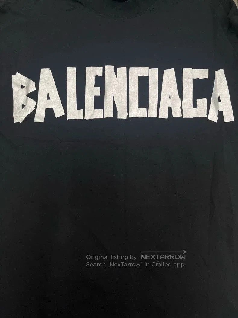 Balenciaga Balenciaga Tape Logo Short Sleeve T-Shirt. Size US S / EU 44-46 / 1 - 3 Thumbnail