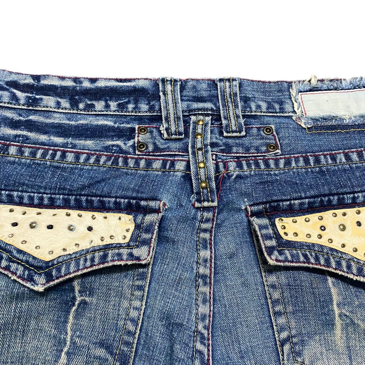 Japanese Brand Ozz-First Pinball Mudwash Denim Flare Jeans Size US 33 - 12 Thumbnail