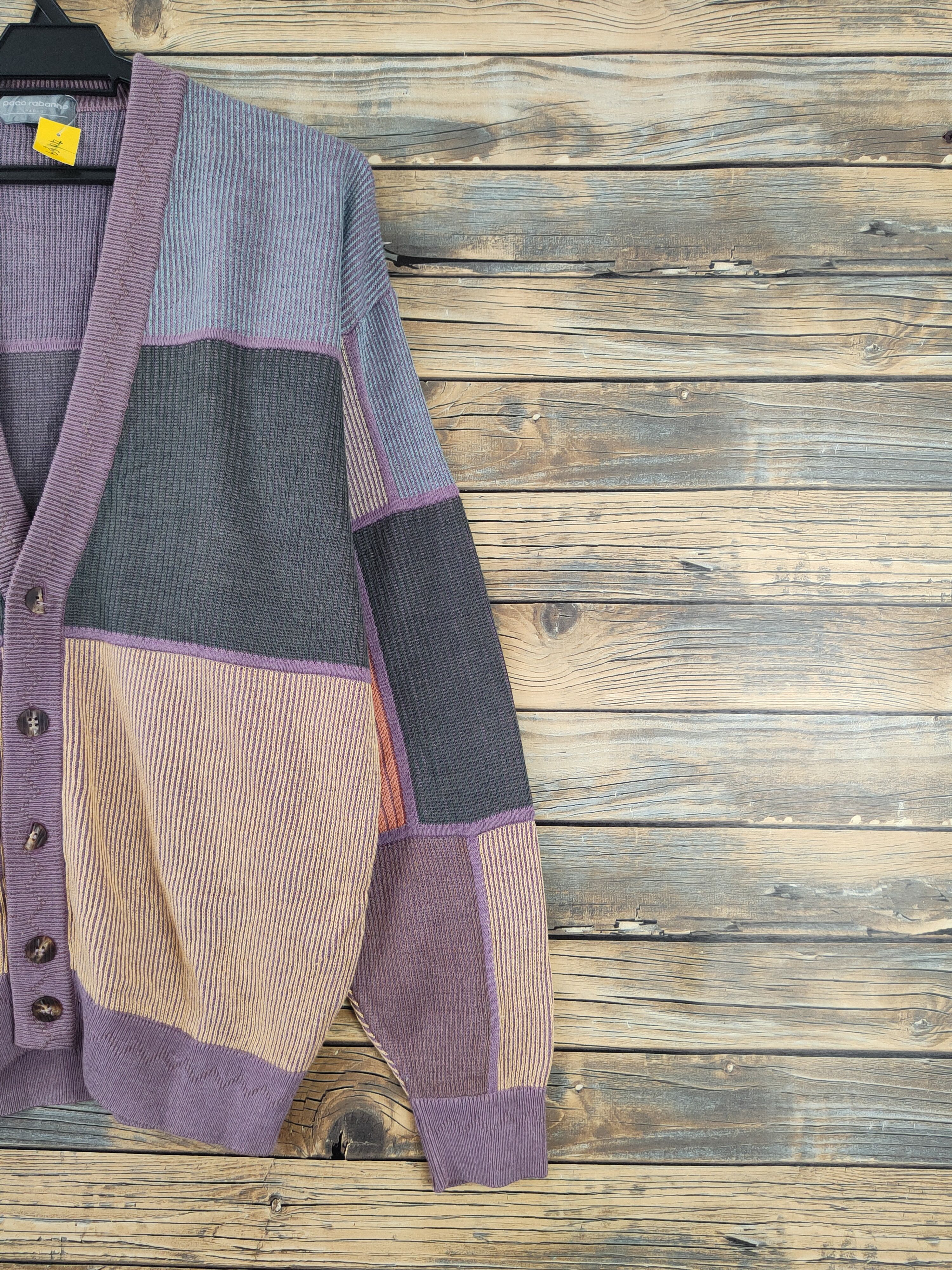 Japanese Brand Paco Rabanne Purple Knitwear Cardigan #W2243 Size US L / EU 52-54 / 3 - 6 Thumbnail