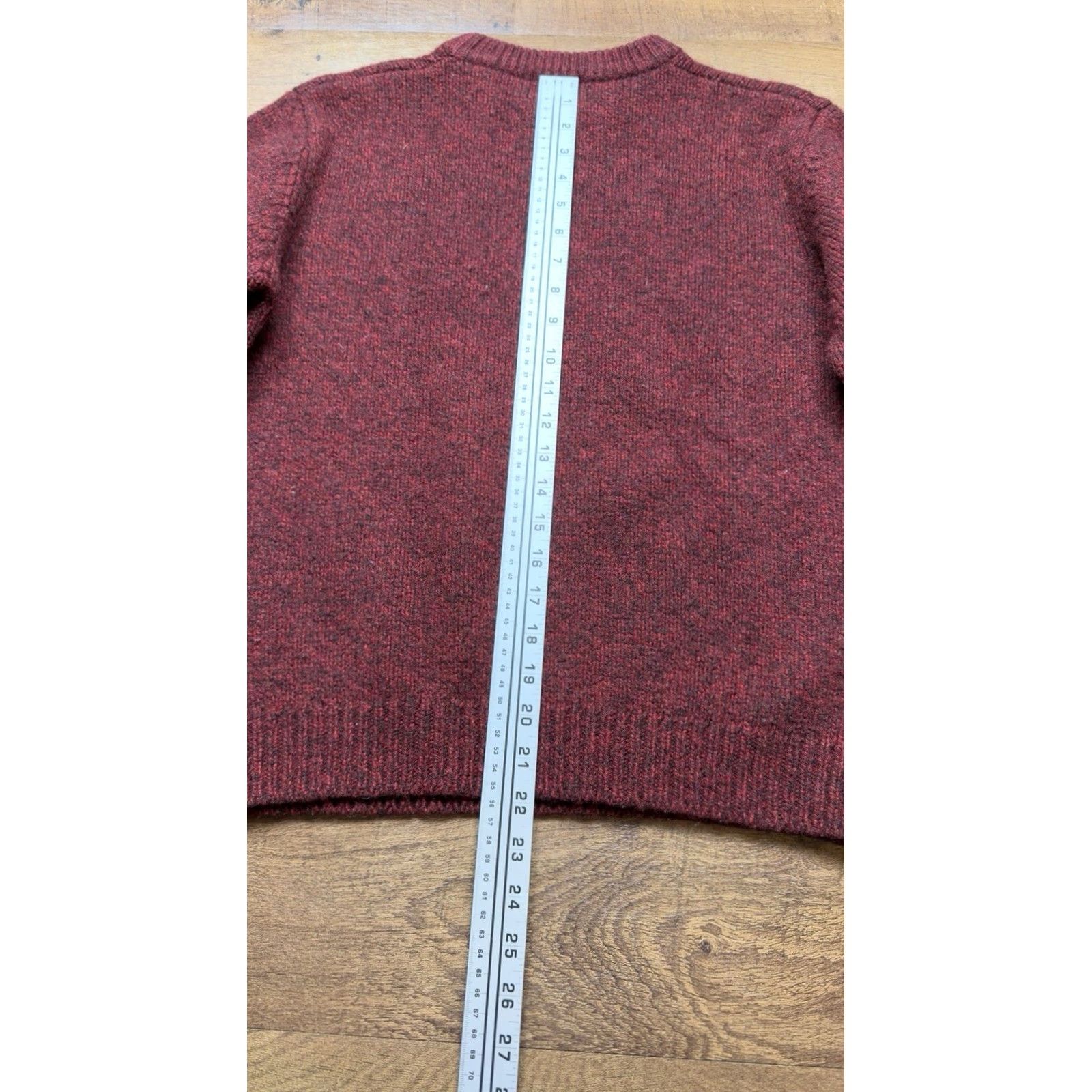 Vintage VINTAGE LL Bean Sweater Mens Medium 100% Wool Red Marled Knit Crewneck Pullover Crew Neck Wool Pullover Mens Clothing Size US M / EU 48-50 / 2 - 8 Thumbnail