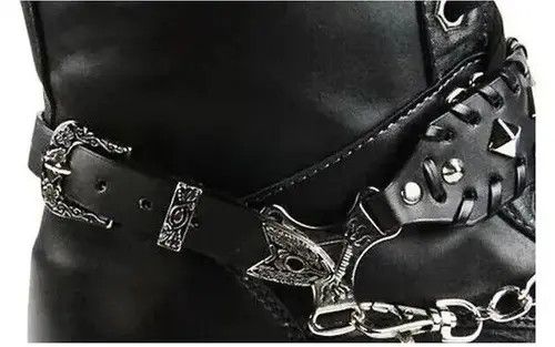 Jewelry Shoe Rock Punk Bar Rivet Chain Adjustable Size ONE SIZE - 1 Thumbnail