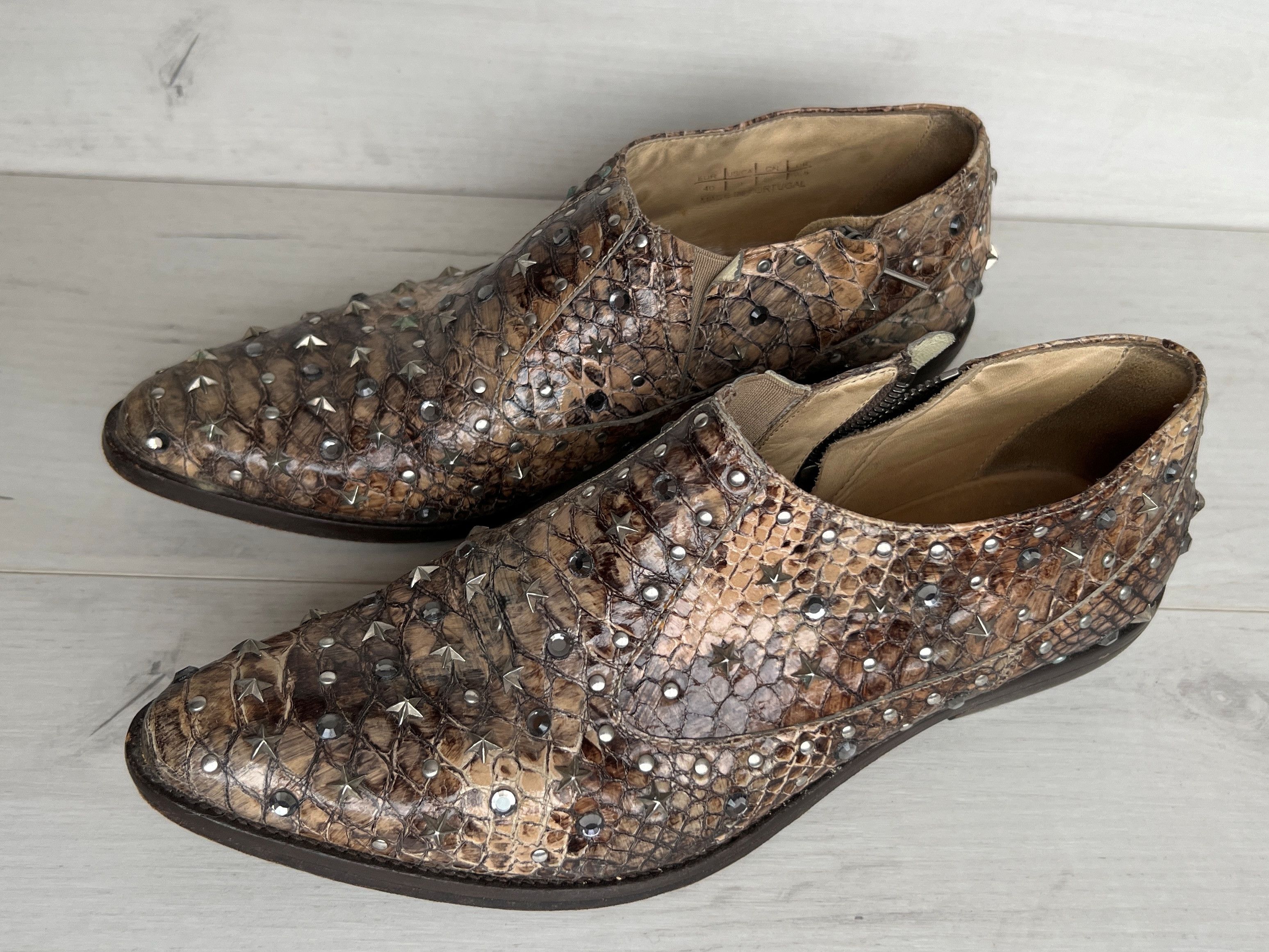 Jimmy Choo JIMMY CHOO for H&M PITON LEATHER BALLERINAS LOAFER Size US 9 / IT 39 - 1 Thumbnail