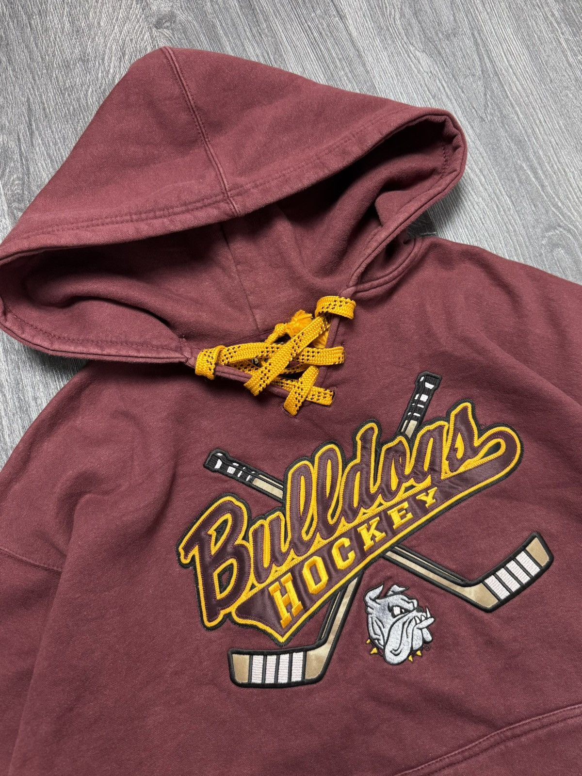 NHL × Vintage 90's VIntage Bulldogs NHL Baggy Hoodie Size US XL / EU 56 / 4 - 2 Thumbnail