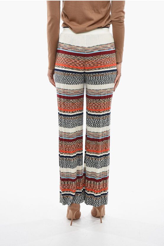 Missoni og1mm0724 Wool Blend Pleated Trousers in Multicolor Size 28" / US 6 / IT 42 - 2 Thumbnail