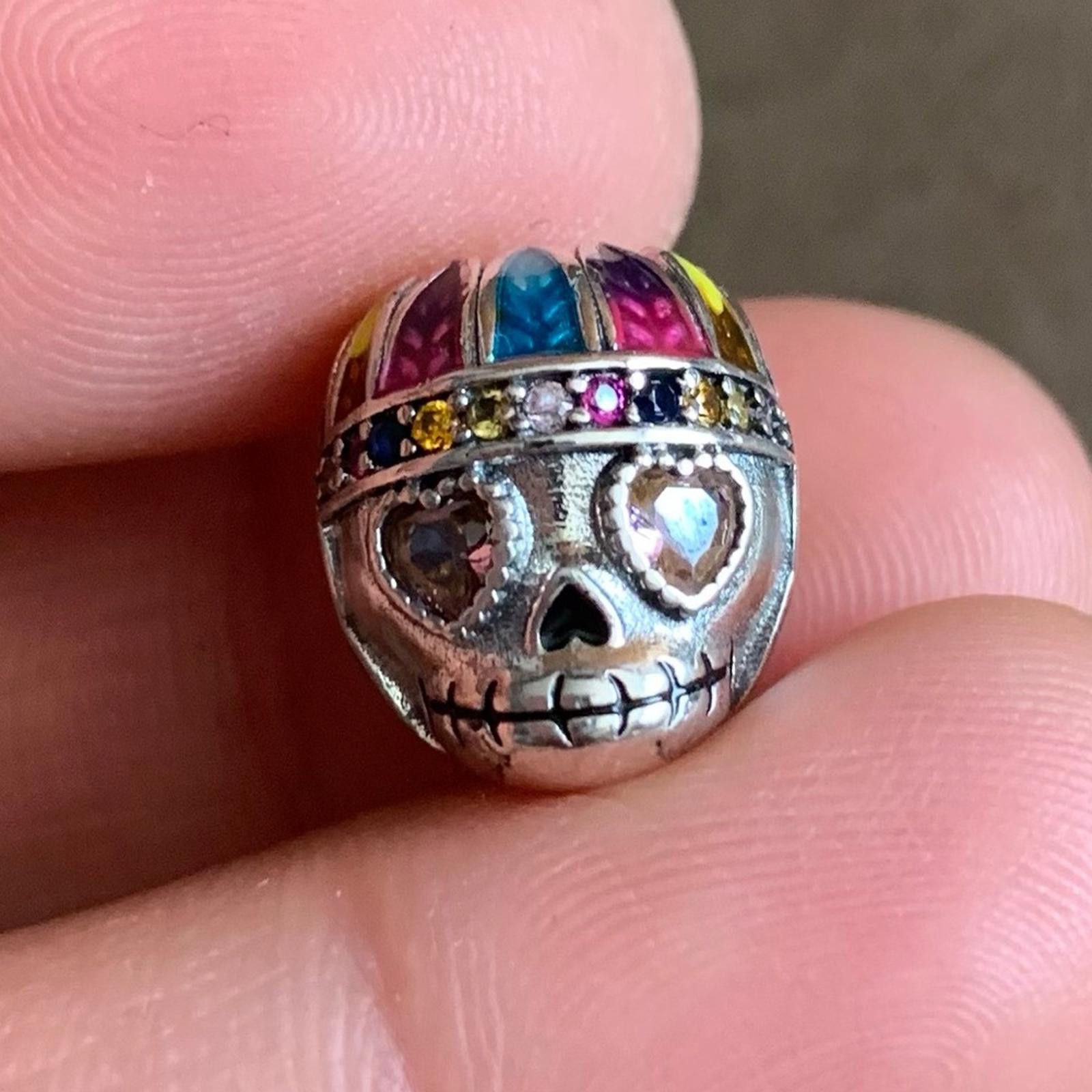 Other NWOT Halloween Gemstones Skull Charm Sterling Silver 925 Size ONE SIZE - 3 Thumbnail