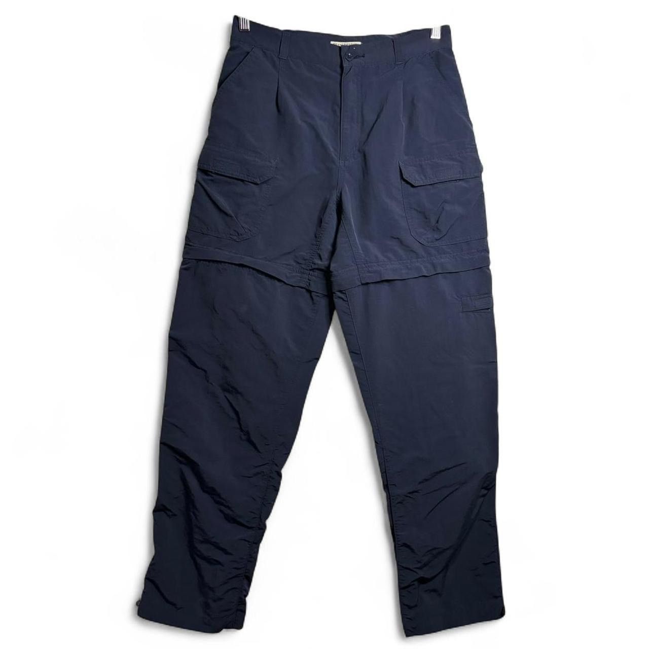 Royal Robbins × Vintage Vintage 00s Navy Hiking Nylon Baggy Cargo Pants Size US 28 / EU 44 - 1 Thumbnail