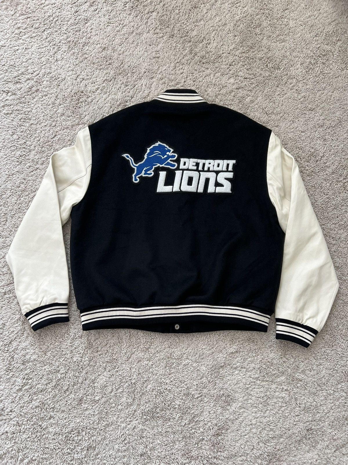 Jeff Hamilton Jeff Hamilton Detroit Lions Limited Wool & Leather Jacket Size US M / EU 48-50 / 2 - 6 Thumbnail