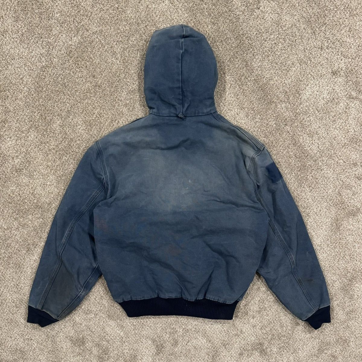 Carhartt Vintage 90s Faded Blue Carhartt Hoodie Zip Up Jacket Size US L / EU 52-54 / 3 - 4 Thumbnail