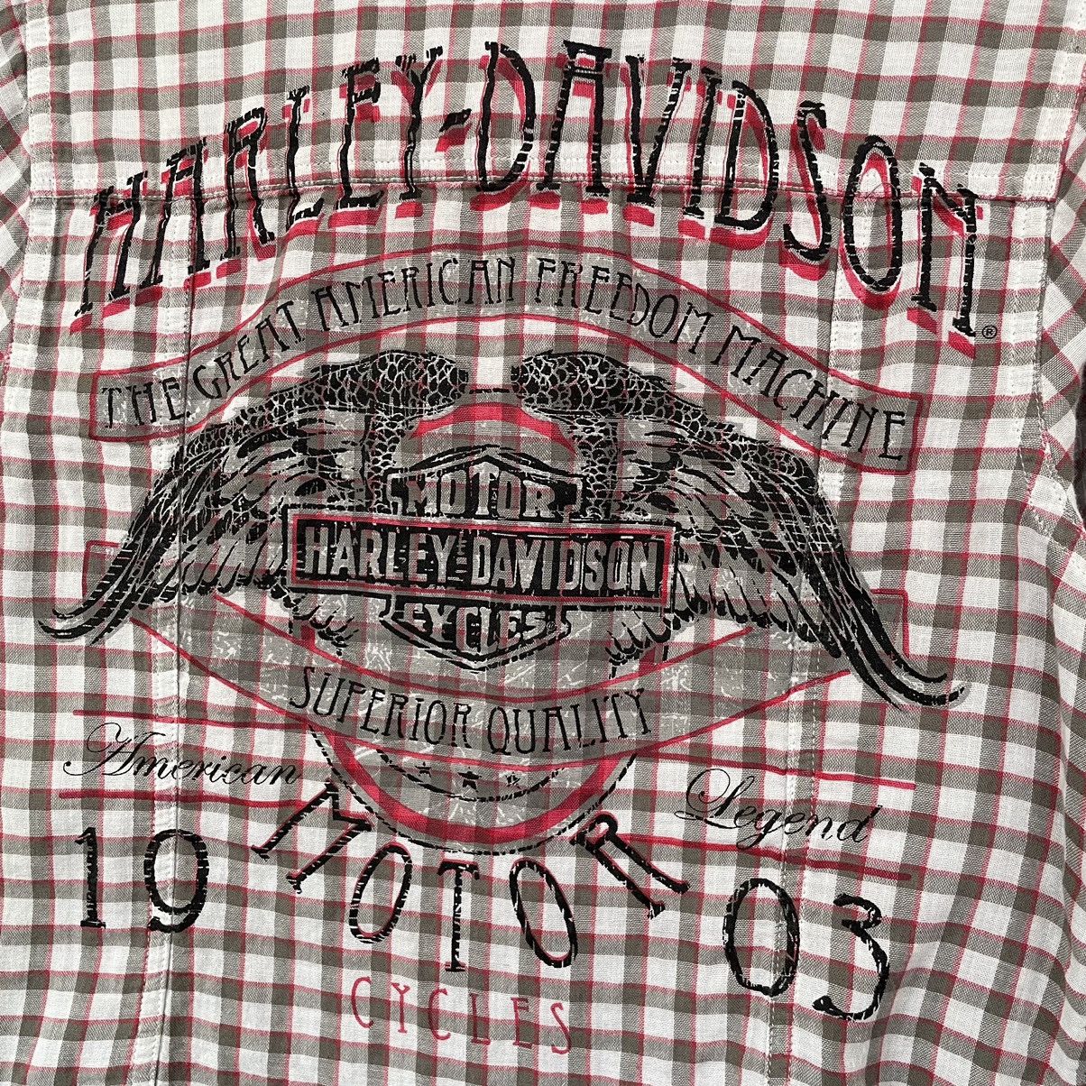 Harley Davidson × Vintage Vintage 2012 Harley Davidson Flannel Shirt Size M / US 6-8 / IT 42-44 - 2 Thumbnail