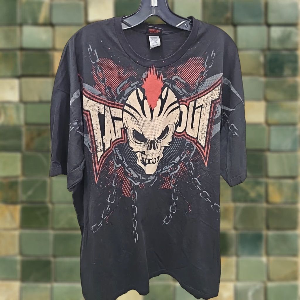 Tapout Tapout Shirt Mens 3XL Black Graphic Print Grunge Vintage T-Shirt Crew Neck Casual Short Sleeve Logo Size US XXL / EU 58 / 5 - 1 Thumbnail