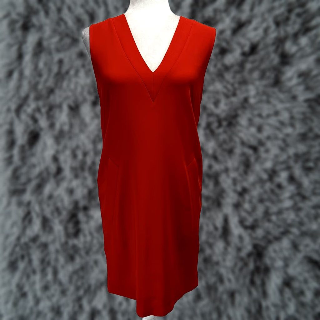 Rag & Bone Rag & Bone Mini Dress Womens 4 Orange Sleeveless Pockets Shift V-Neck Party/Cocktail Size S / US 4 / IT 40 - 1 Thumbnail