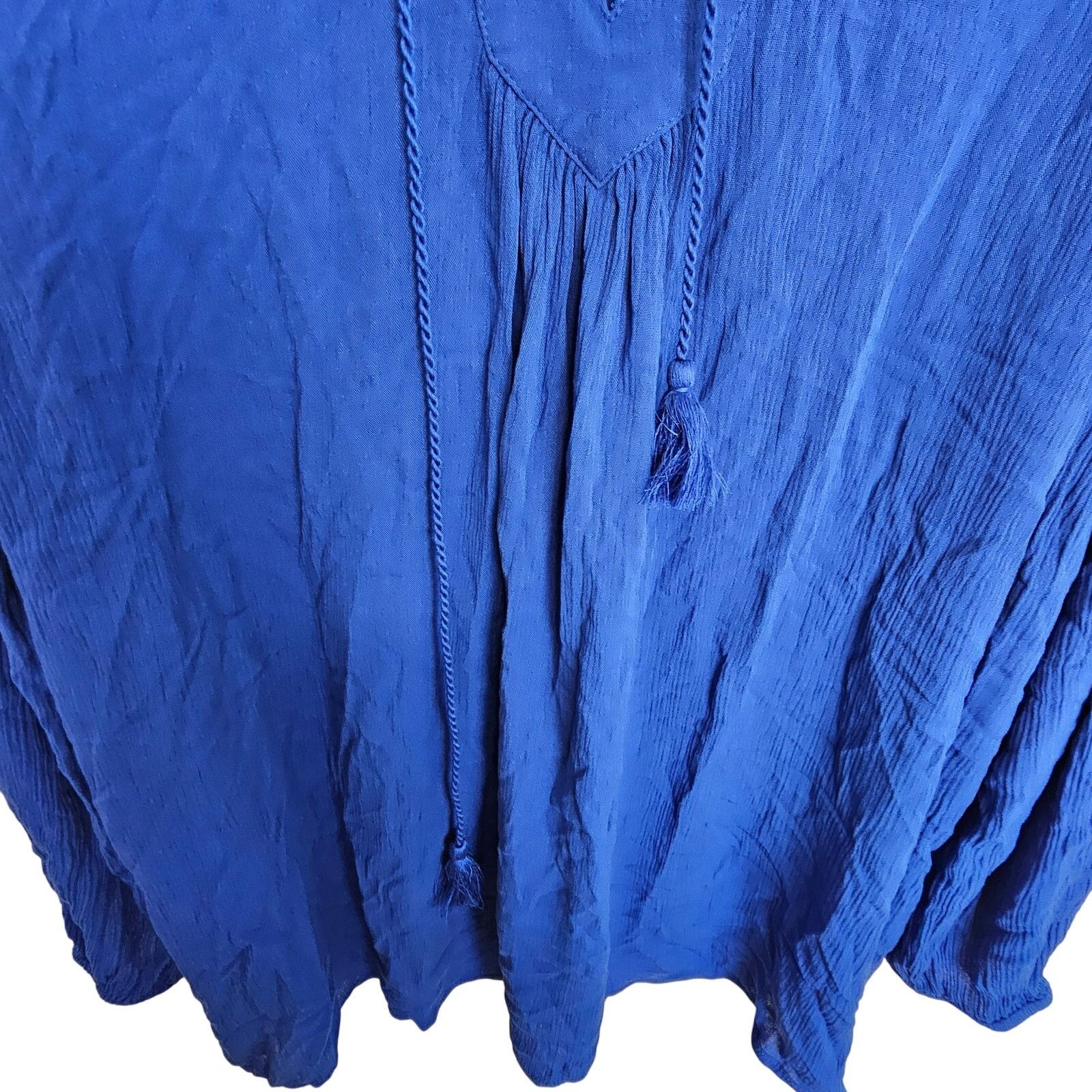 Torrid Torrid Women Cobalt Blue Lace Up Top Plus Size 3X Drapey Size 3XL / US 20-22 - 3 Thumbnail