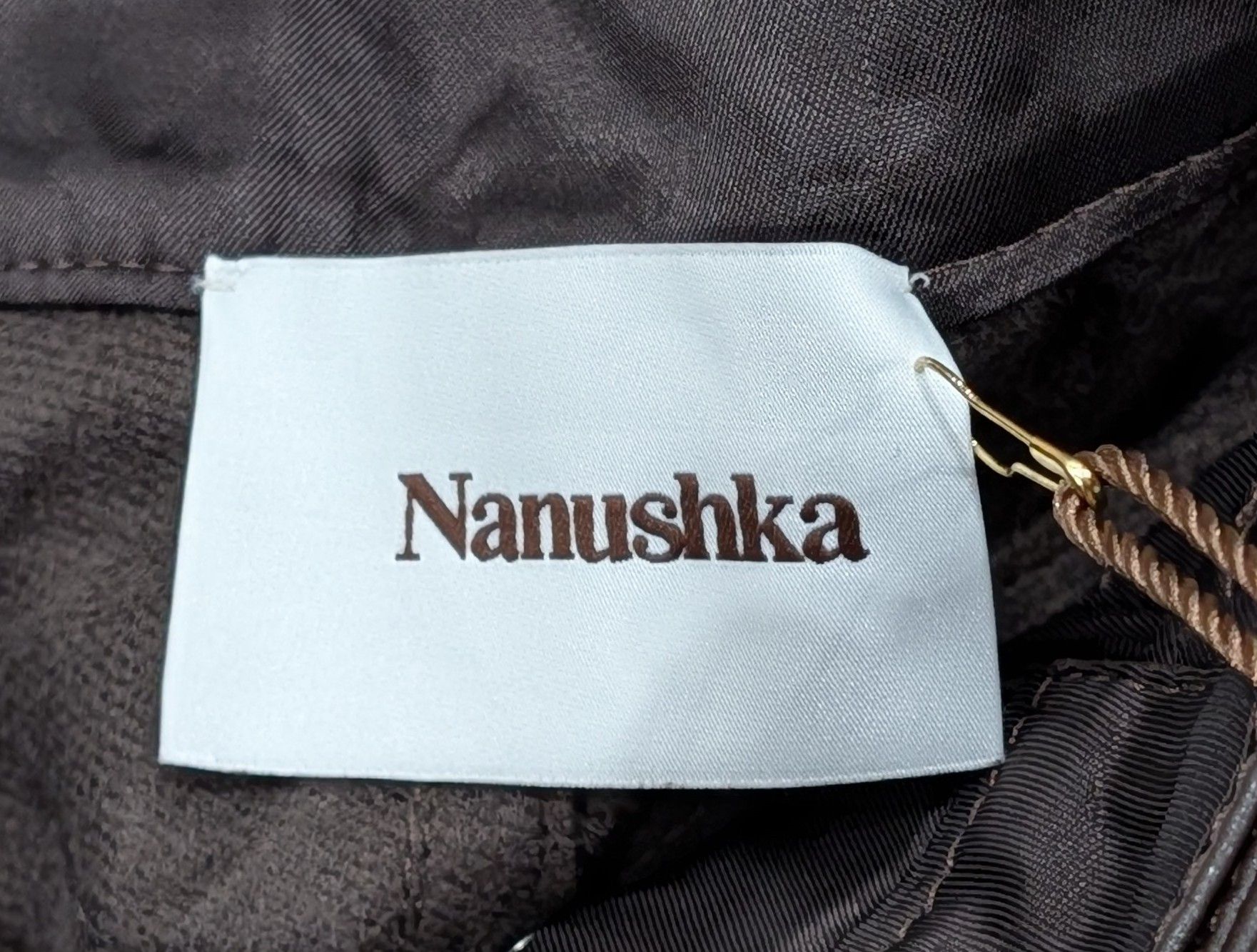 Nanushka NANUSKA "Novan" Leather Shorts Coffee Brown Medium Size US 32 / EU 48 - 5 Thumbnail