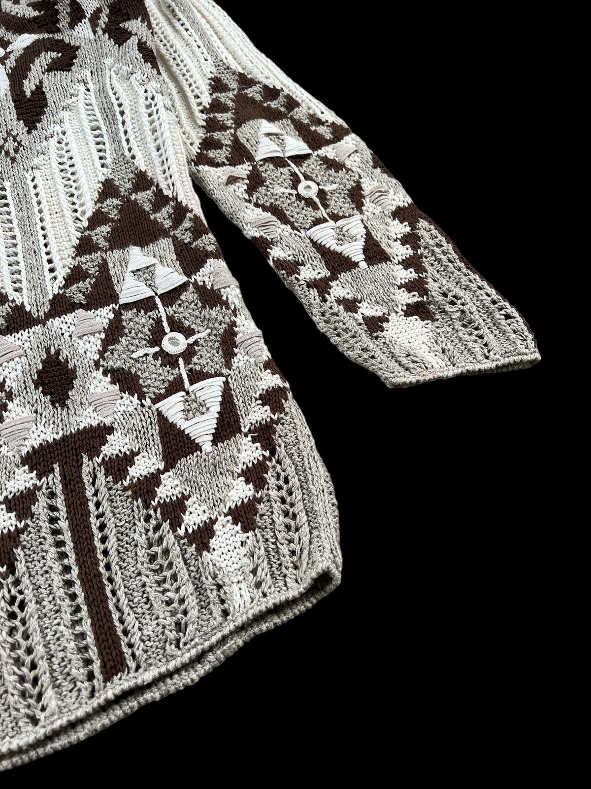 Designer × Japanese Brand × Yoshiyuki Konishi 1990 Ficce Yoshiyuki Konishi Handknit Oversized Sweater Size US XL / EU 56 / 4 - 7 Thumbnail