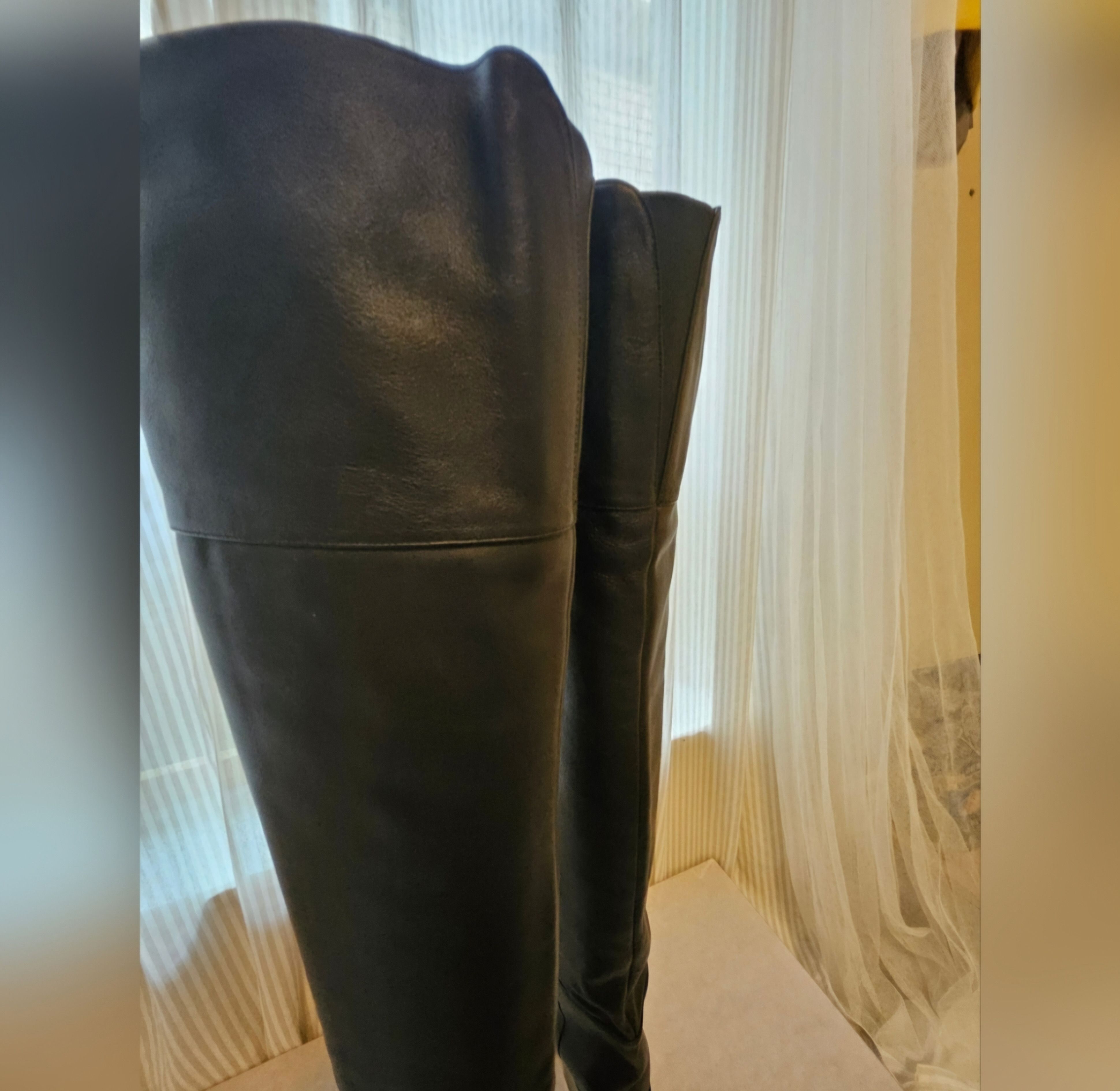 Jimmy Choo Jimmy Choo 100% Leather Maceo 85mm over-the-knee boots Size US 7 / IT 37 - 10 Thumbnail