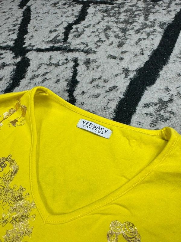 Versace Versace longsleeve t-shirt yellow gold S Size S / US 4 / IT 40 - 3 Thumbnail