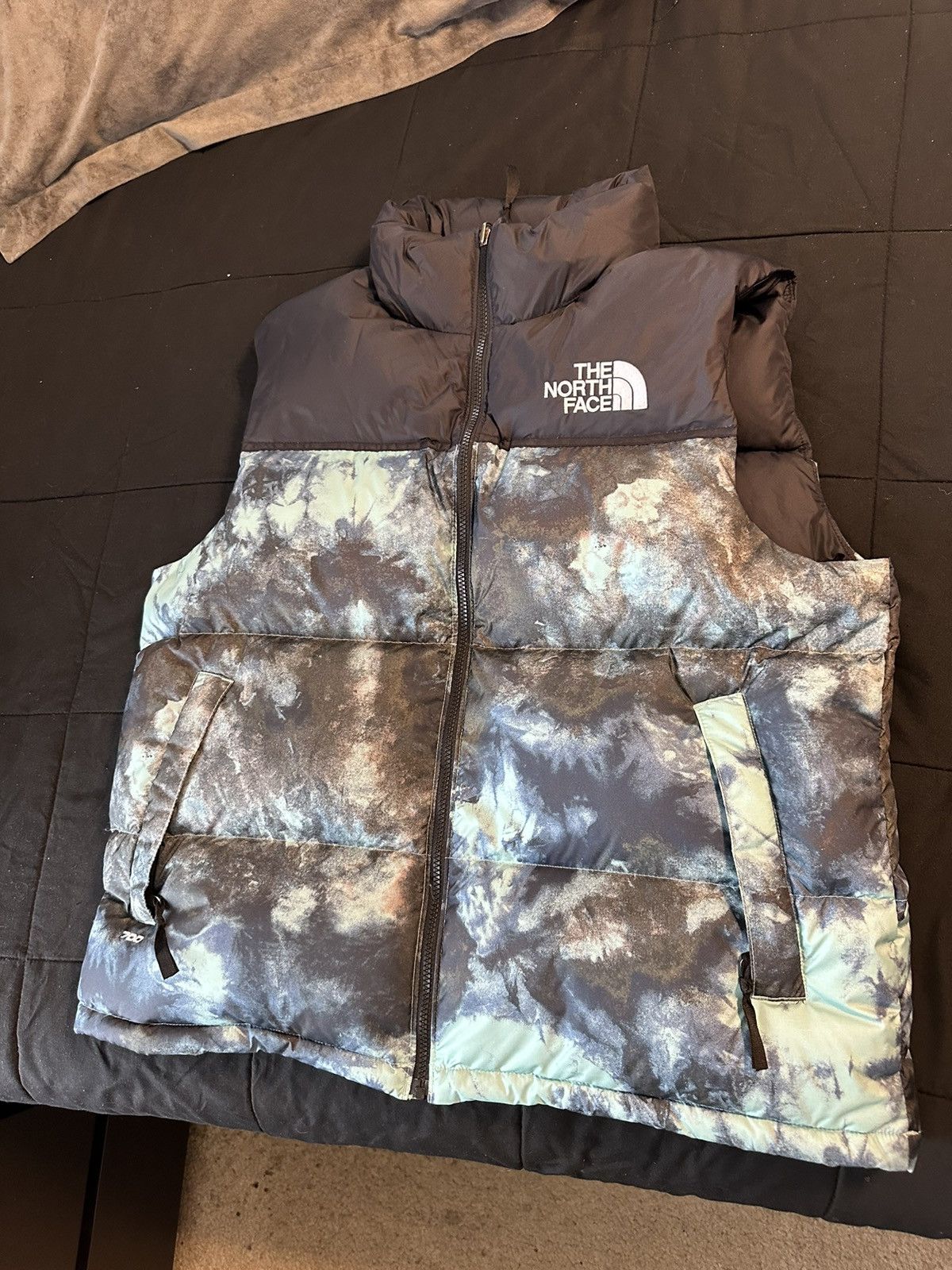 image of The North Face Multi Color Tnf Vest Nuptse 700 in Black, Men's (Size Large)