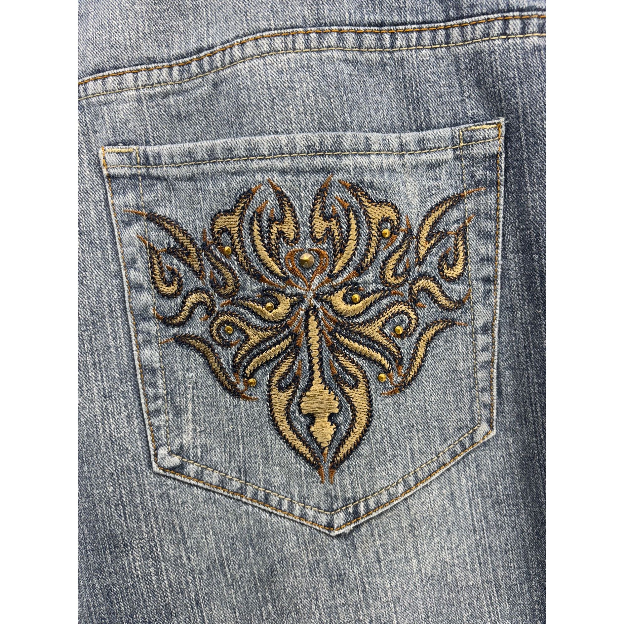 Brooklyn Xpress Vintage Y2K Brooklyn Express Jeans 42x31 Baggy Wide Leg Grun Size US 42 / EU 58 - 2 Thumbnail