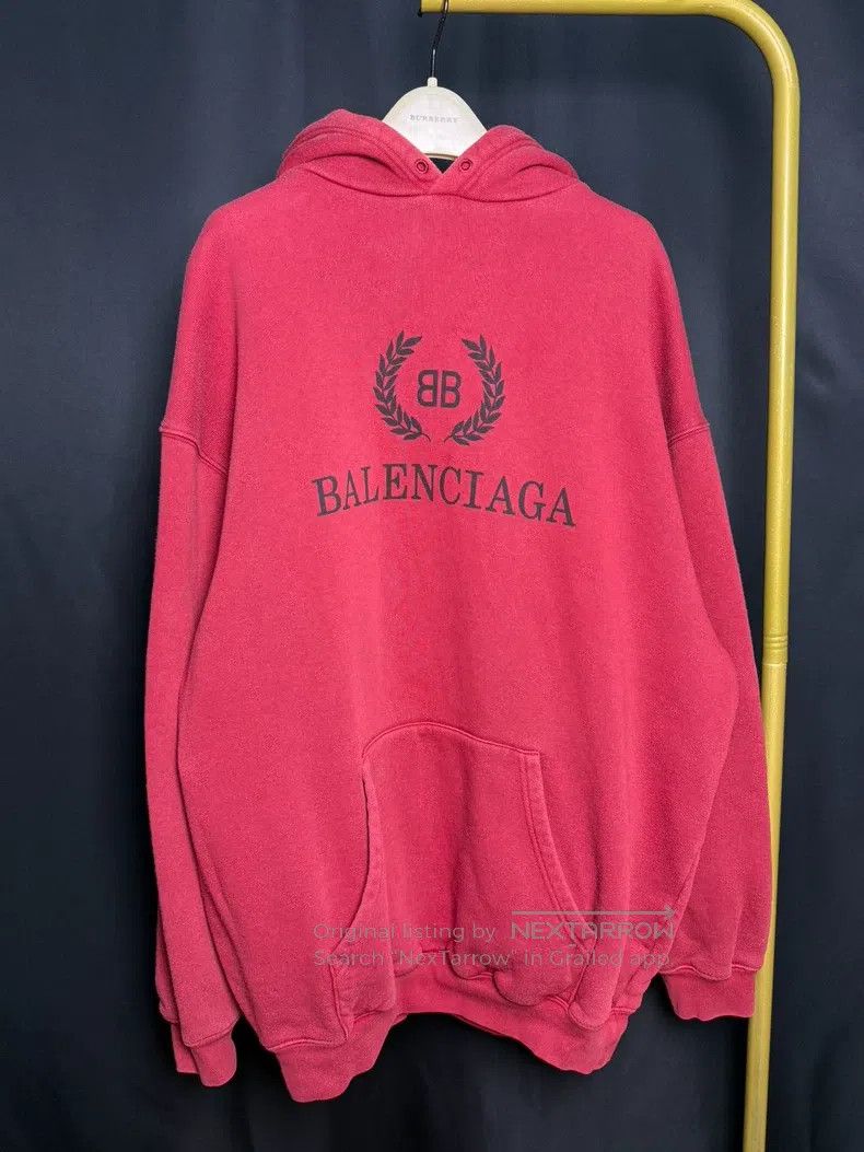 Balenciaga Balenciaga Red Wheat Pattern Hoodie Size US S / EU 44-46 / 1 - 1 Thumbnail