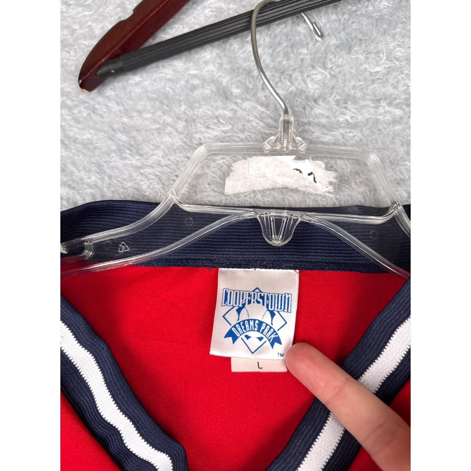 Vintage Cooperstown Dreams Park Shirt Adult Large Red V-Neck Little Majors #2 Baseball Size US L / EU 52-54 / 3 - 7 Thumbnail