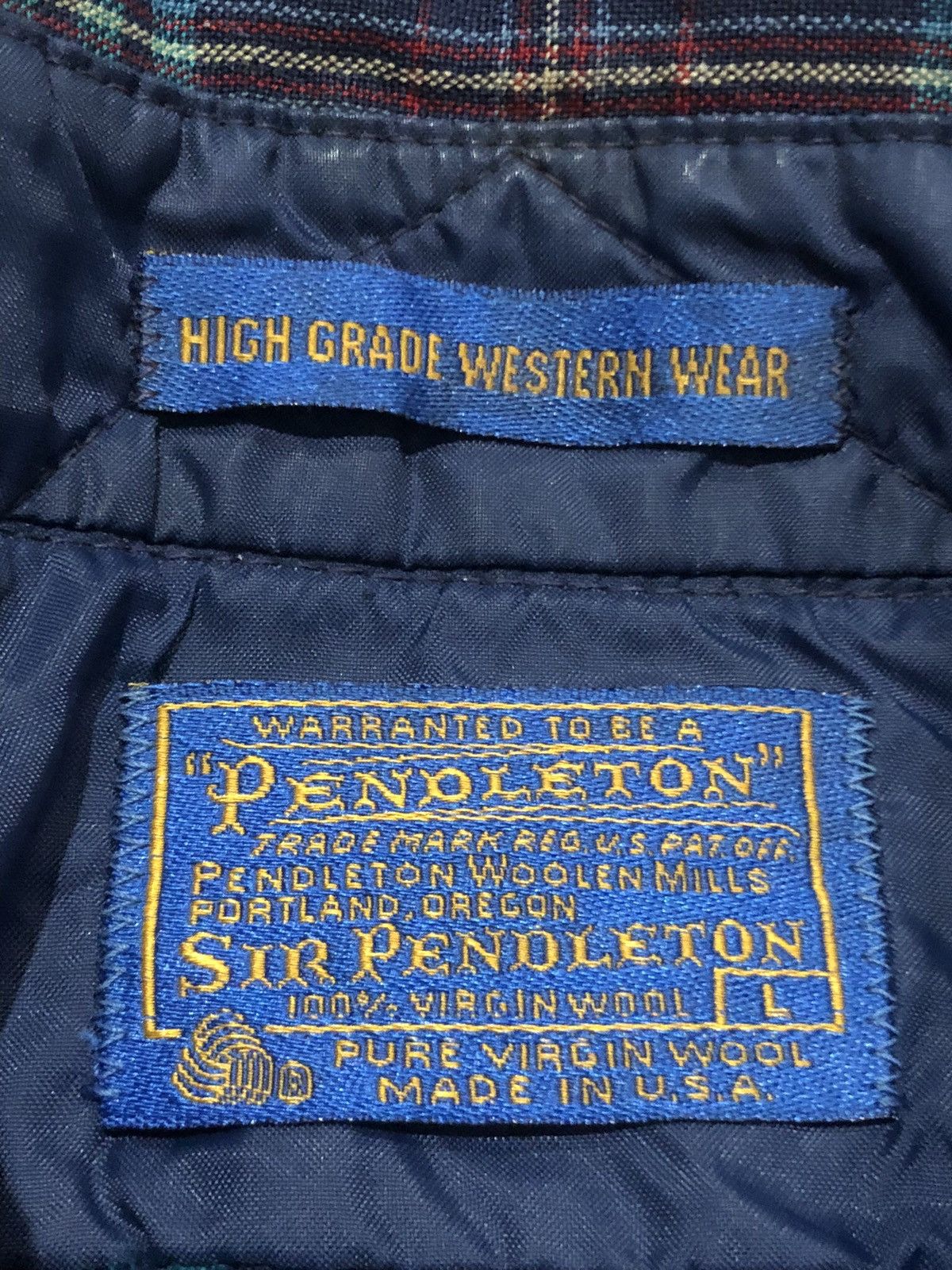 Pendleton × Vintage Vtg 90s Pendleton Wool Western Button Up Size US L / EU 52-54 / 3 - 5 Thumbnail