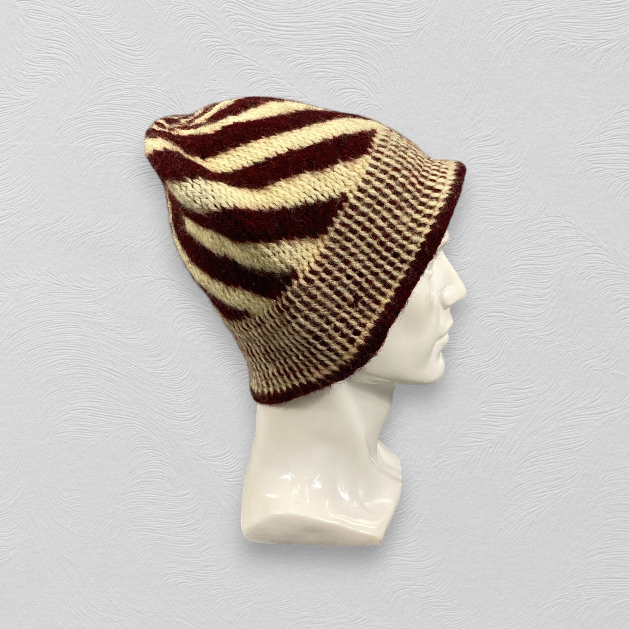 Japanese Brand Knitted Stripe Beanie Hats -BN870 Size ONE SIZE - 3 Thumbnail