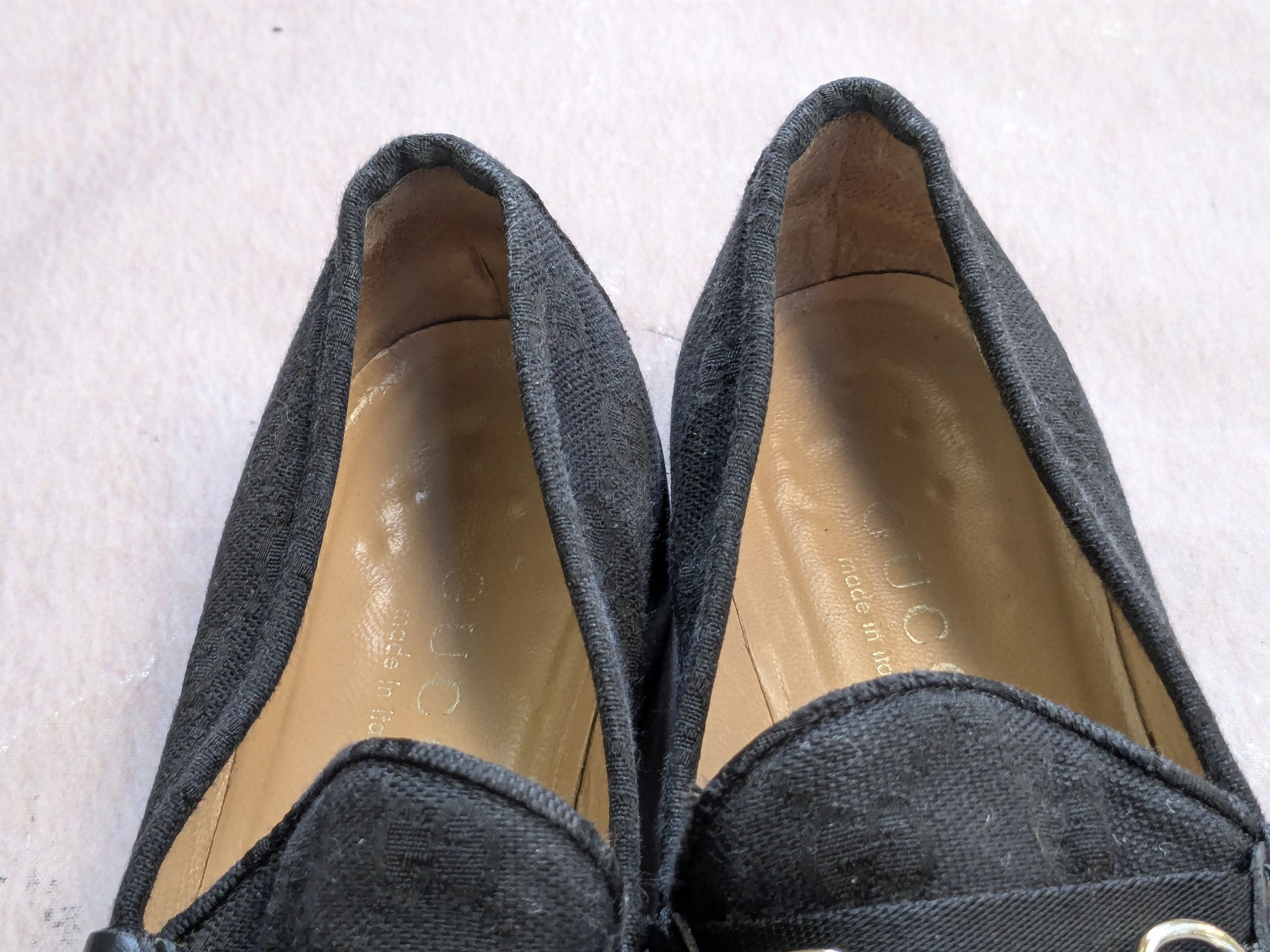 Gucci Gucci Horsebit Loafers Black Monogram Canvas Logo 7 B Size US 7 / IT 37 - 4 Thumbnail