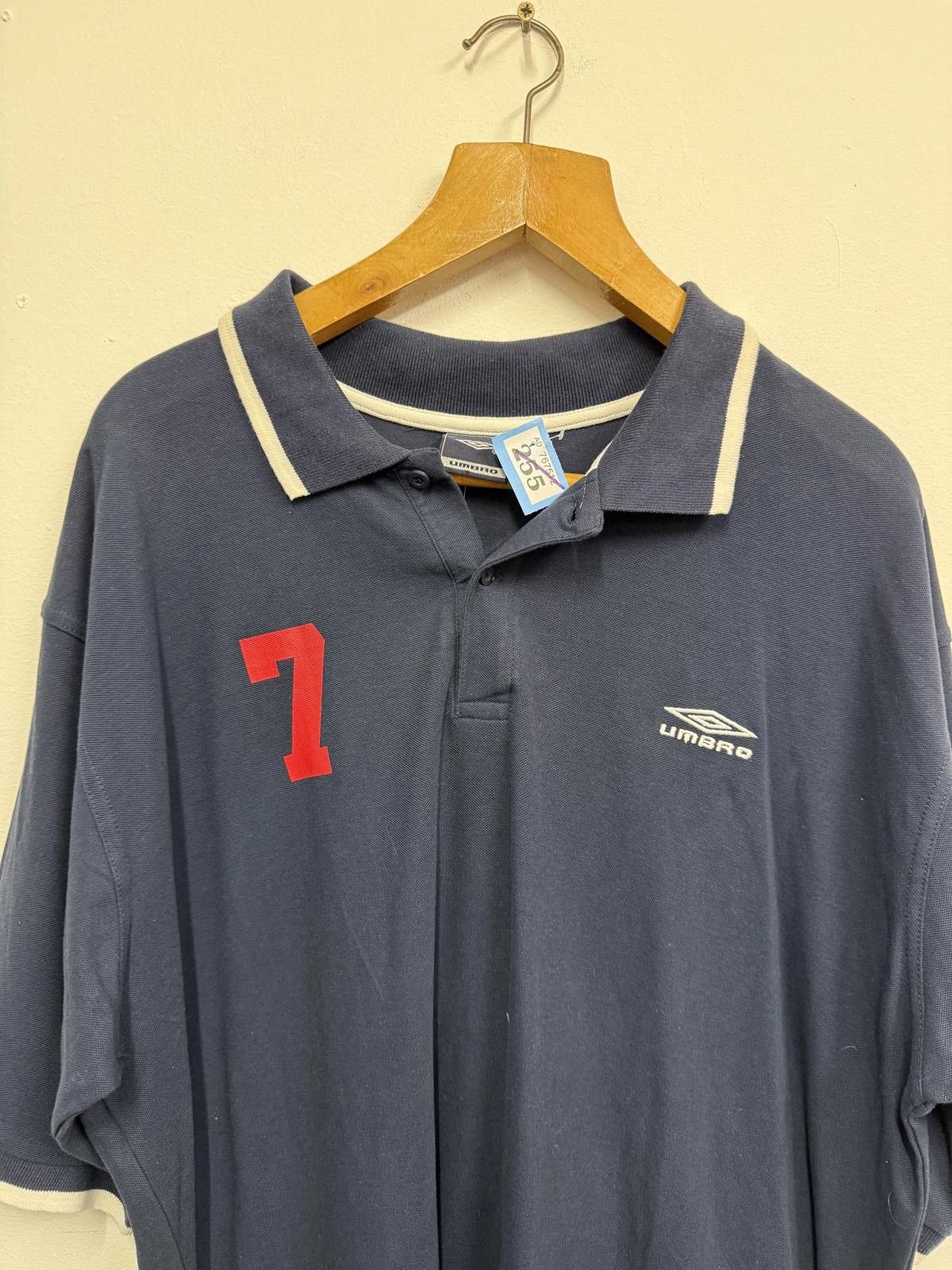 Umbro Umbro Navy Blue Polo Shirt with Number 7 Detail XXL Size US XXL / EU 58 / 5 - 3 Thumbnail