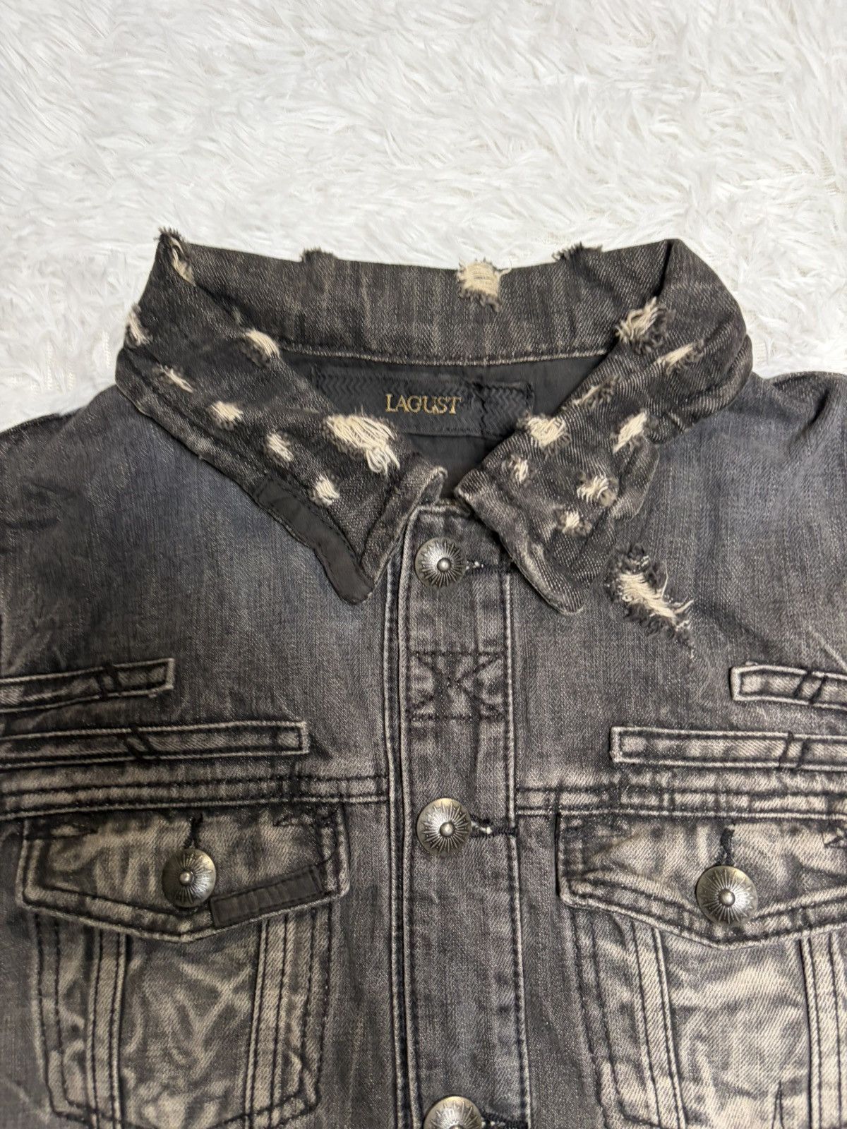 14th Addiction Rare Lagust distressed jeans trucker jacket Size US M / EU 48-50 / 2 - 2 Thumbnail