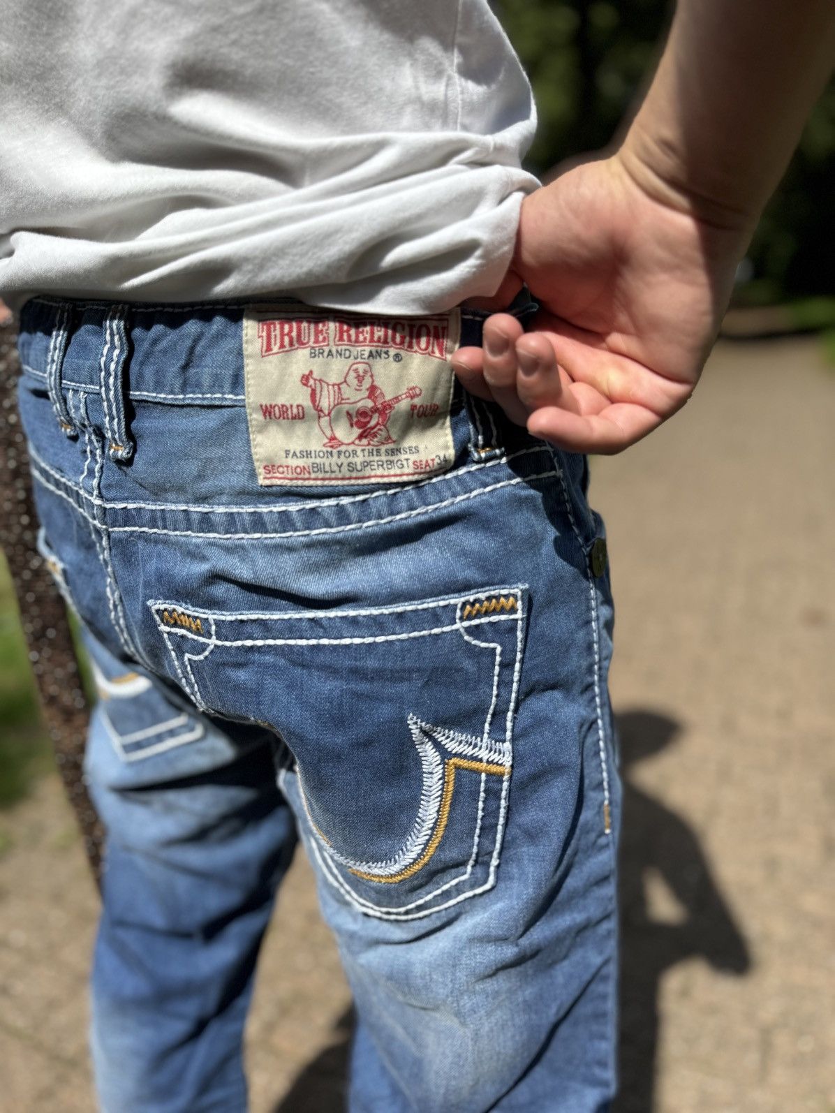 True Religion True Religion Made in USA Vintage Denim Jeans Avantgarde Y2K Size US 34 / EU 50 - 3 Thumbnail