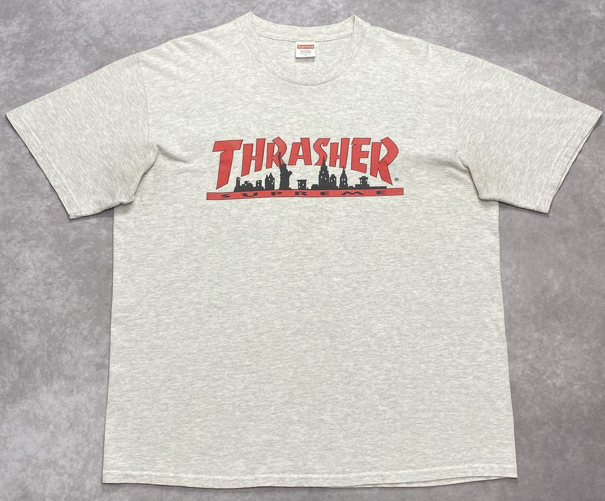 Supreme × Thrasher Supreme Thrasher Skyline Tee Ash Grey Size US L / EU 52-54 / 3 - 1 Thumbnail