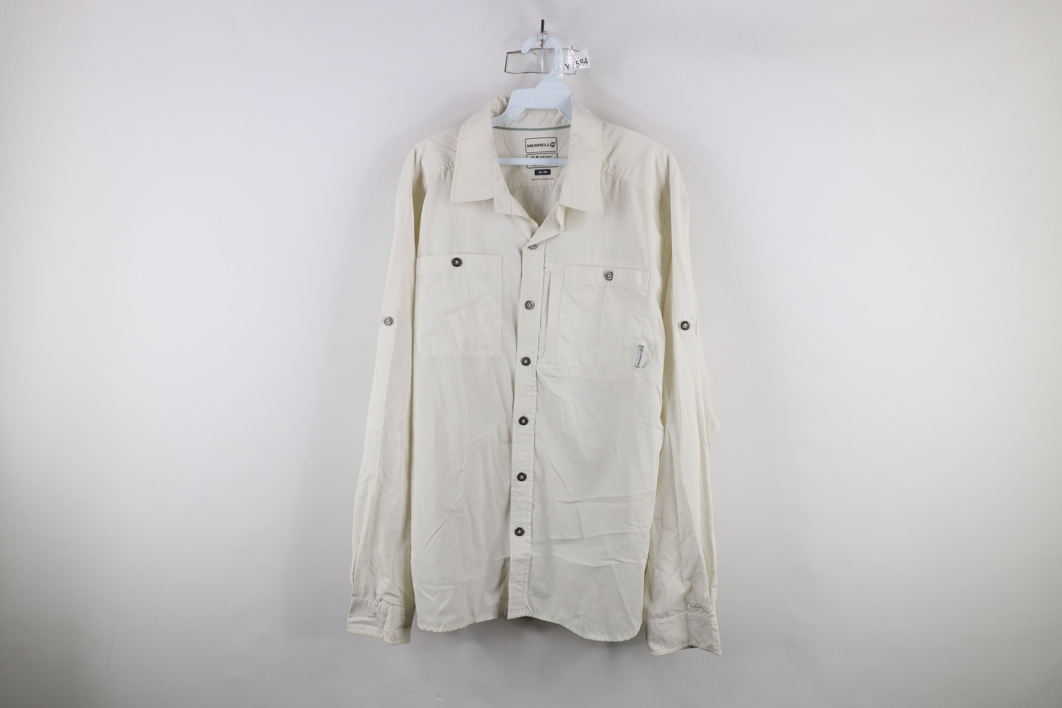 Merrell × Vintage Merrell Optiwick Collared Hiking Trail Button Shirt Lt Gray Size US XL / EU 56 / 4 - 1 Thumbnail