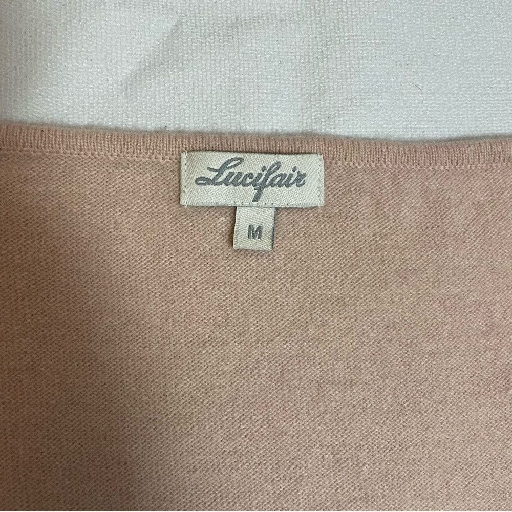 Other Vintage Lucifair Wool Short Sleeve Embellished Pale Pink To Size M / US 6-8 / IT 42-44 - 6 Thumbnail