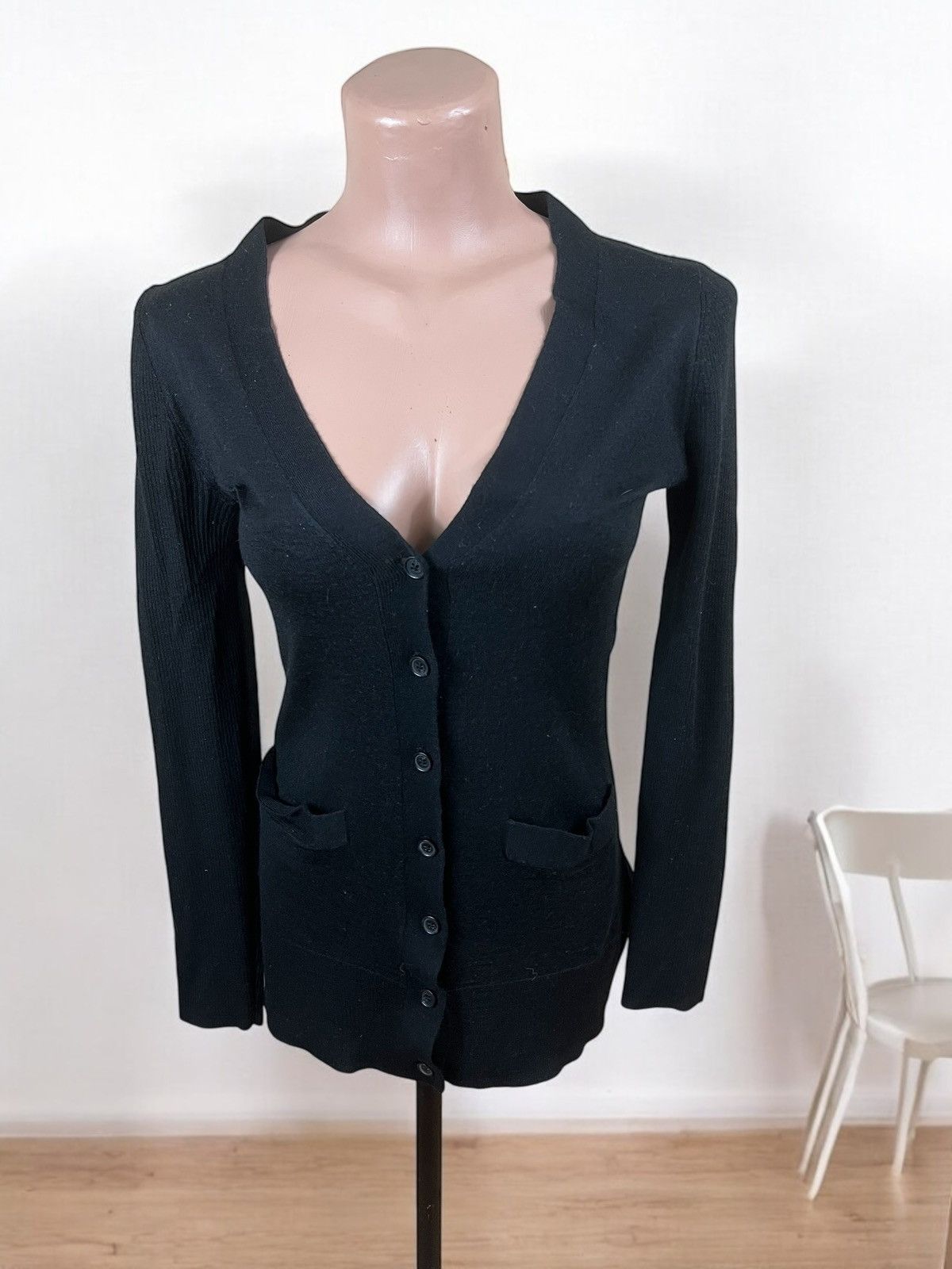 DKNY DKNY black woolen cardigan size S Size S / US 4 / IT 40 - 1 Thumbnail