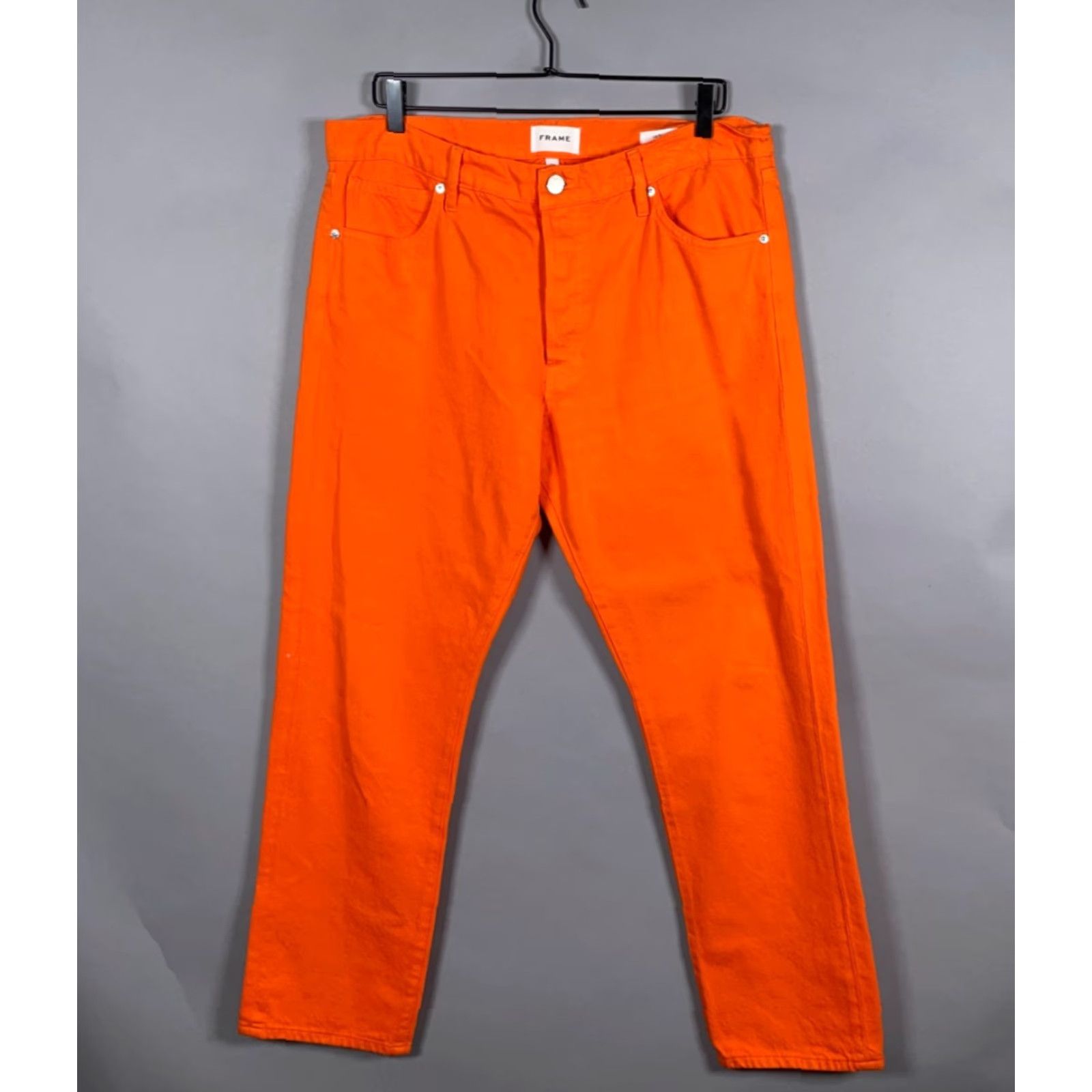 Frame VINTAGE FRAME Women's Jeans Boyfriend High Rise 36 x 29 Orange Crush Cotton Denim Fall Winter Women's Size 25" / US 0 / IT 36 - 2 Thumbnail
