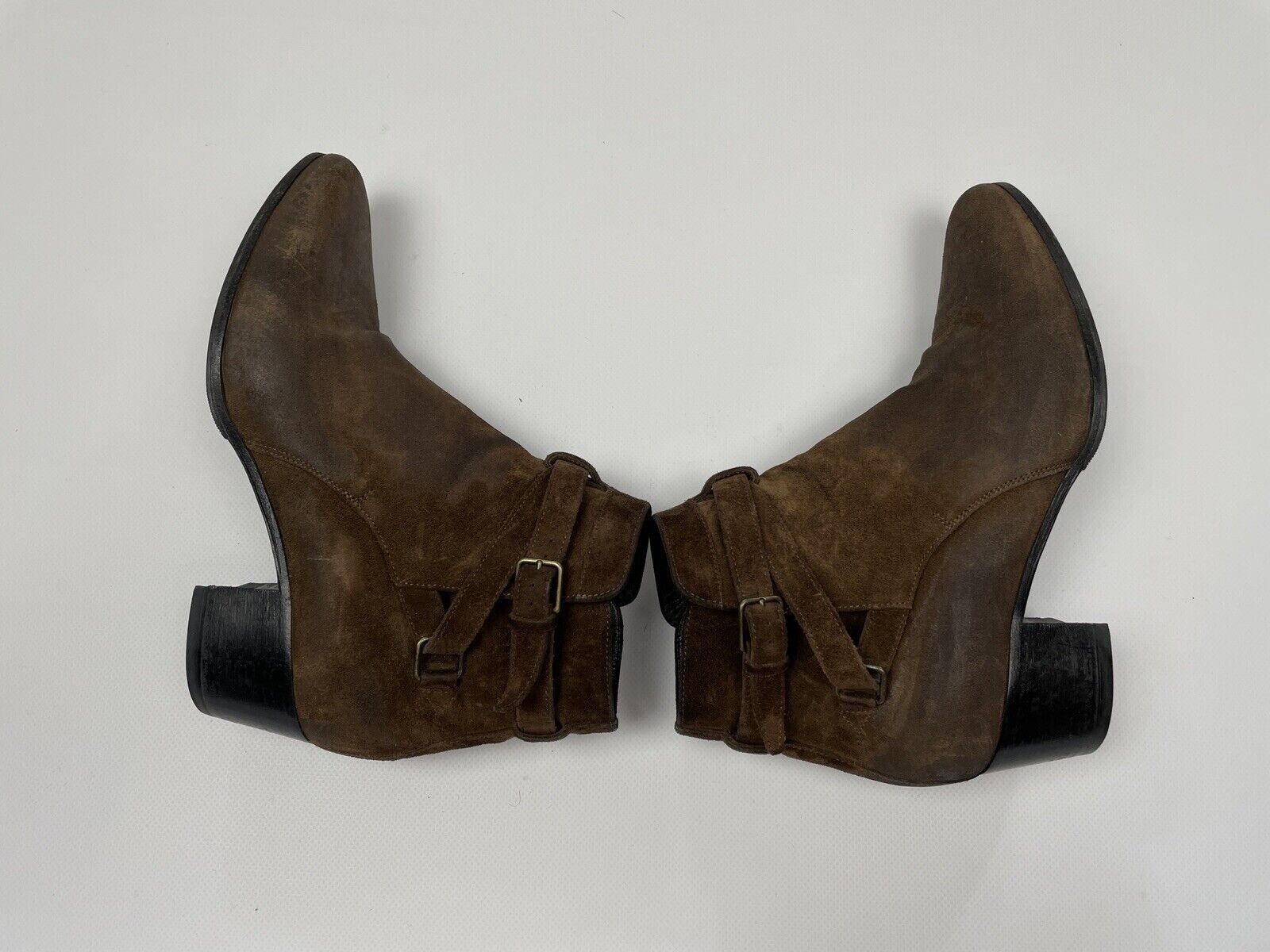 Saint Laurent Paris Saint Laurent Women's Brown Suede Blake Jodhpur Ankle Boots Size US 8.5 / IT 38.5 - 7 Thumbnail