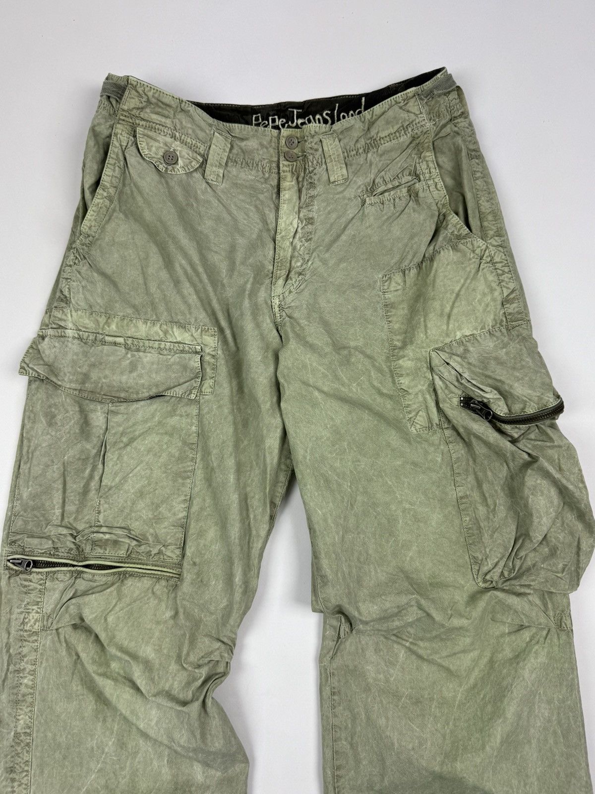 Pepe Jeans Pepe Jeans London Acid Washed Cargo Pants Size US 30 / EU 46 - 7 Thumbnail
